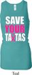 Ladies Tanktop Save Your Tatas Longer Length Racerback Tank Top
