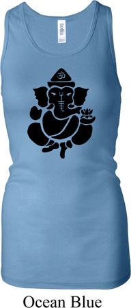 Ladies Tanktop Shadow Ganesha Longer Length Racerback Tank
