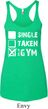 Ladies Tanktop Single Taken At The Gym Tri Blend Racerback Tank Top