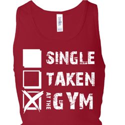 Ladies Tanktop Single Taken Gym Longer Length Racerback Tank Top