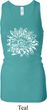 Ladies Tanktop Sketch Lotus Longer Length Racerback Tank