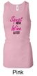 Ladies Tanktop Squat Now Wine Later Longer Length Racerback Tank Top