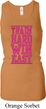 Ladies Tanktop Train Hard Win Easy Longer Length Racerback Tank Top