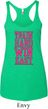 Ladies Tanktop Train Hard Win Easy Tri Blend Racerback Tank Top