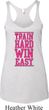 Ladies Tanktop Train Hard Win Easy Tri Blend Racerback Tank Top