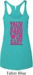 Ladies Tanktop Train Hard Win Easy Tri Blend Racerback Tank Top