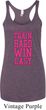 Ladies Tanktop Train Hard Win Easy Tri Blend Racerback Tank Top