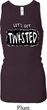 Ladies Tanktop Twisted Longer Length Racerback Tank Top