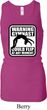Ladies Tanktop Warning Gymnast Could Flip Longer Length Racerback Tank