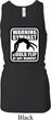 Ladies Tanktop Warning Gymnast Could Flip Longer Length Racerback Tank