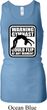 Ladies Tanktop Warning Gymnast Could Flip Longer Length Racerback Tank
