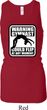 Ladies Tanktop Warning Gymnast Could Flip Longer Length Racerback Tank