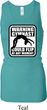 Ladies Tanktop Warning Gymnast Could Flip Longer Length Racerback Tank