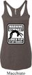 Ladies Tanktop Warning Gymnast Could Flip Tri Blend Racerback Tank Top