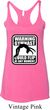 Ladies Tanktop Warning Gymnast Could Flip Tri Blend Racerback Tank Top