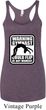 Ladies Tanktop Warning Gymnast Could Flip Tri Blend Racerback Tank Top
