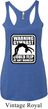 Ladies Tanktop Warning Gymnast Could Flip Tri Blend Racerback Tank Top