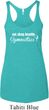 Ladies Tanktop White Eat Sleep Gymnastics Tri Blend Racerback Tank Top