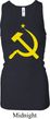 Ladies Tanktop Yellow Hammer And Sickle Longer Length Racerback Tank