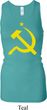 Ladies Tanktop Yellow Hammer And Sickle Longer Length Racerback Tank