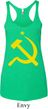 Ladies Tanktop Yellow Hammer And Sickle Tri Blend Racerback Tank Top
