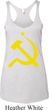 Ladies Tanktop Yellow Hammer And Sickle Tri Blend Racerback Tank Top