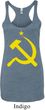 Ladies Tanktop Yellow Hammer And Sickle Tri Blend Racerback Tank Top
