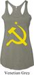 Ladies Tanktop Yellow Hammer And Sickle Tri Blend Racerback Tank Top
