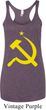 Ladies Tanktop Yellow Hammer And Sickle Tri Blend Racerback Tank Top