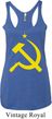 Ladies Tanktop Yellow Hammer And Sickle Tri Blend Racerback Tank Top