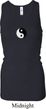 Ladies Tanktop Yin Yang Patch Small Print Longer Length Racerback Tank
