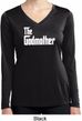 Ladies The Godmother White Print Dry Wicking Long Sleeve