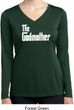 Ladies The Godmother White Print Dry Wicking Long Sleeve