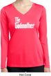 Ladies The Godmother White Print Dry Wicking Long Sleeve