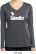 Ladies The Godmother White Print Dry Wicking Long Sleeve