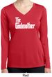 Ladies The Godmother White Print Dry Wicking Long Sleeve