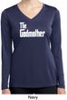 Ladies The Godmother White Print Dry Wicking Long Sleeve