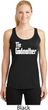Ladies The Godmother White Print Dry Wicking Racerback