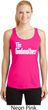 Ladies The Godmother White Print Dry Wicking Racerback