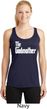 Ladies The Godmother White Print Dry Wicking Racerback