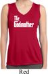 Ladies The Godmother White Print Dry Wicking Sleeveless Shirt