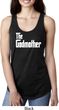Ladies The Godmother White Print Ideal Racerback