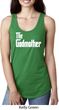 Ladies The Godmother White Print Ideal Racerback