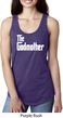 Ladies The Godmother White Print Ideal Racerback