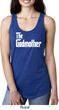 Ladies The Godmother White Print Ideal Racerback