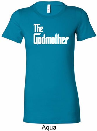 Ladies The Godmother White Print Longer Length Shirt