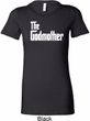 Ladies The Godmother White Print Longer Length Shirt