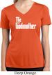 Ladies The Godmother White Print Moisture Wicking V-neck