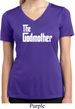 Ladies The Godmother White Print Moisture Wicking V-neck