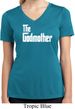 Ladies The Godmother White Print Moisture Wicking V-neck